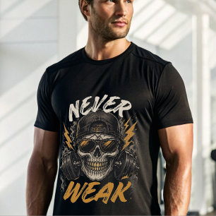 Camiseta de Gimnasio de Cráneo Nunca Débil   Entre