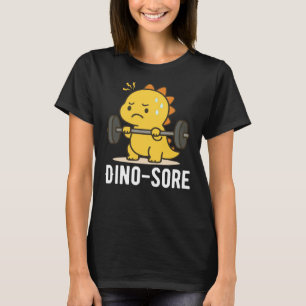 Camiseta de gimnasio de dinosaurio divertido con d