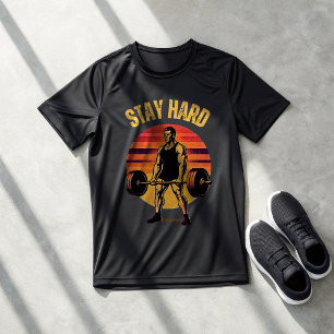 Camiseta de Gimnasio de Peso Muerto Stay Hard – Fu