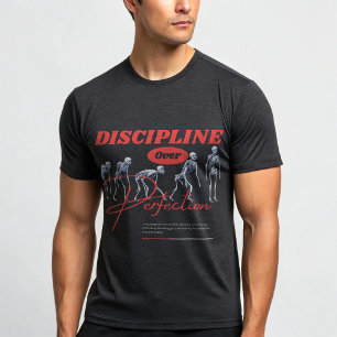 Camiseta de gimnasio Disciplina Sobre Perfección  