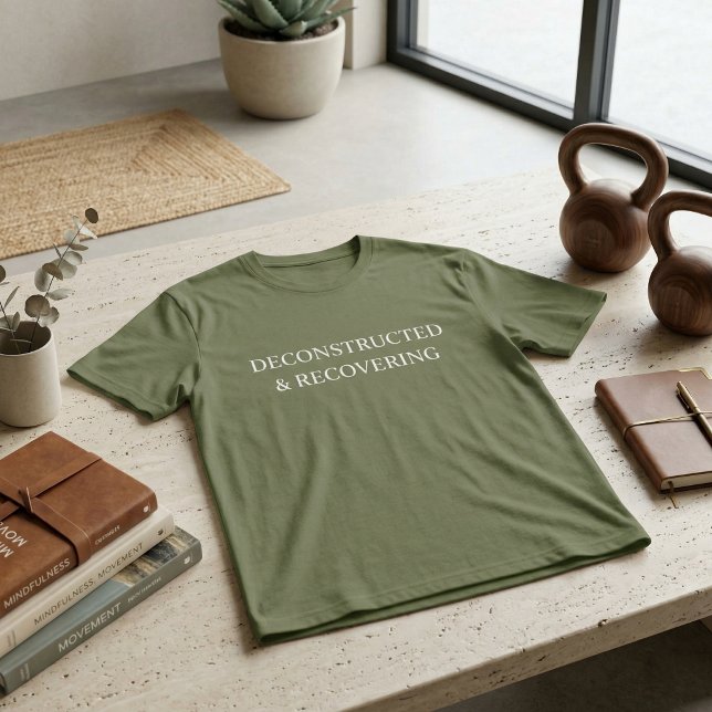 Camiseta de Gimnasio Extragrande Desconstruida y R (Oversized Gym Shirt,Sage Green Workout Tee,Minimalist Typography Tee)