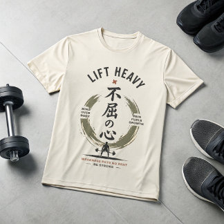 Camiseta de Gimnasio Japonesa para Levantar Pesas 