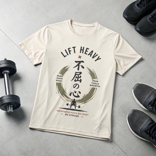 Camiseta de Gimnasio Japonesa para Levantar Pesas  (Subido por el creador)