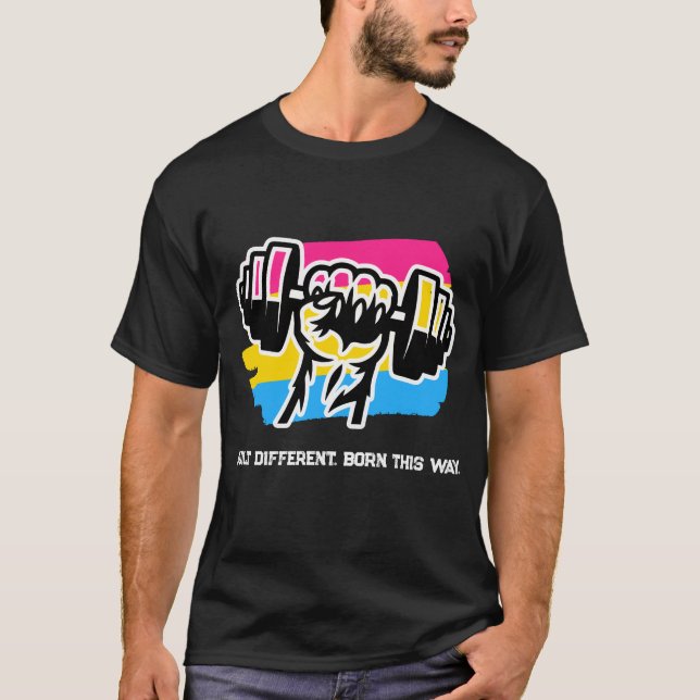 Camiseta de Gimnasio Pan Pride — Fist Dumbbell 202 (Anverso)