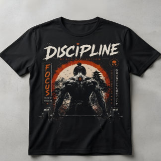 Camiseta de gimnasio Samurái Disciplina Supera Mot
