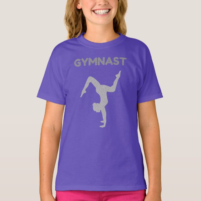 Camiseta De Gimnasta Rosa Y Púrpura (Anverso)