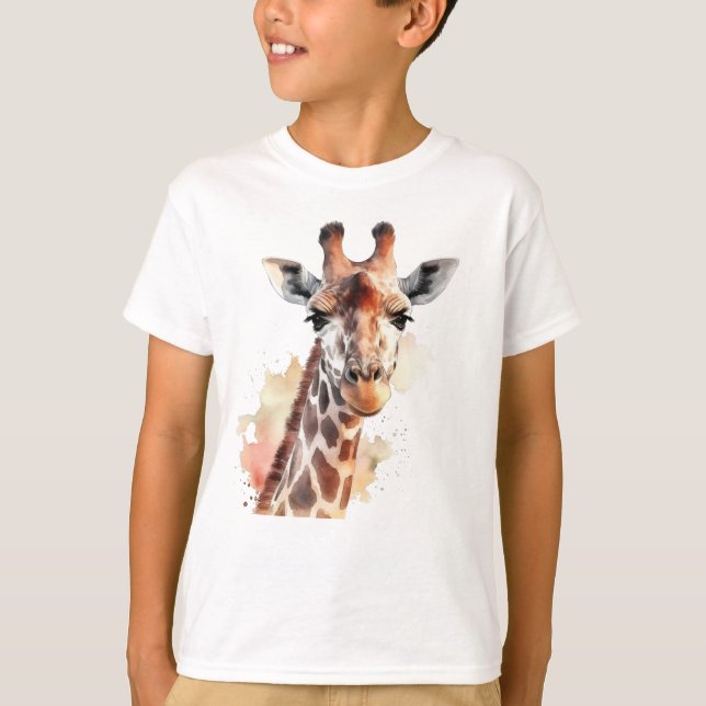 Camiseta De Giraffe Personalizada Para Niños (Anverso)