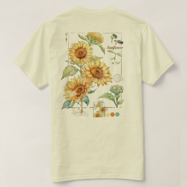 Camiseta de girasol (Reverso del diseño)