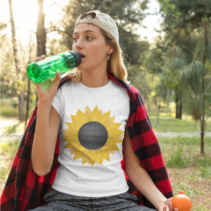 Camiseta de girasol amarillo brillante
