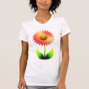 Camiseta De Girasol Estilizada