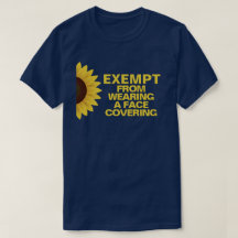 Camiseta de girasol exenta de cubiertas faciales