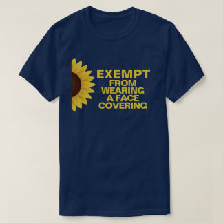 Camiseta de girasol exenta de cubiertas faciales