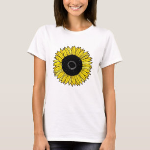 Camiseta de girasol, flor silvestre, camiseta dive