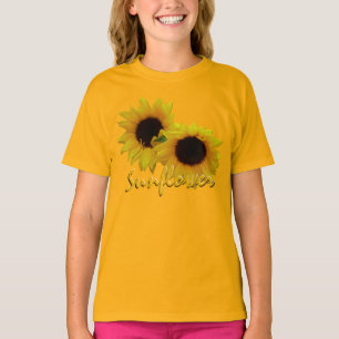 Camiseta de girasol para niños Camiseta de girasol
