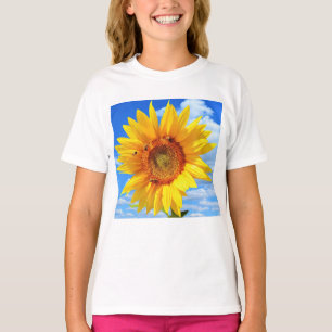 Camiseta de girasol y abejas