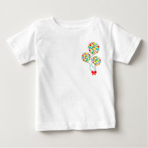 Camiseta de globo infantil roja, sucia