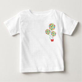 Camiseta de globo infantil roja, sucia