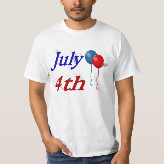 Camiseta de globos del 4 de julio (Anverso)