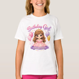 Camiseta de globos para fiesta de princesa cumplea