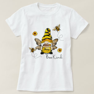 Camiseta de Gnome Bee Kind Sunflower Ladie