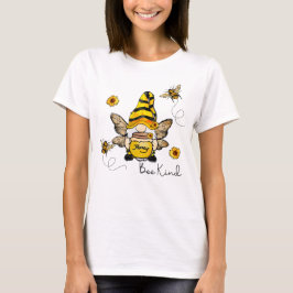Camiseta de Gnome Bee Kind Sunflower Ladie