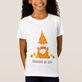 Camiseta de gnomo de Acción de Gracias lindo y hoj