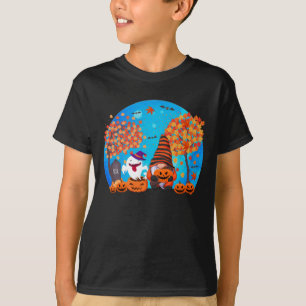 Camiseta de gnomo y niño fantasma lindos de Hallow
