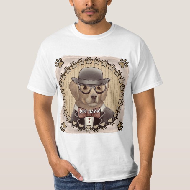 Camiseta de Golden Retriever con gafas (Anverso)