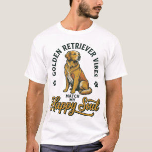 Camiseta de Golden Retriever Grabado Vintage Amant