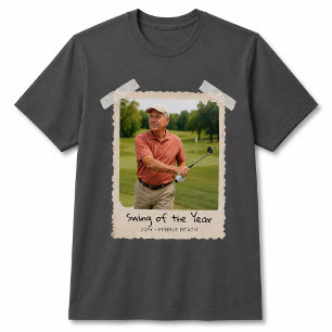 Camiseta de golf con foto personalizada, golfista 