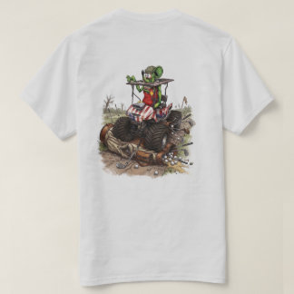 Camiseta de golf de carro monstruo patriótico