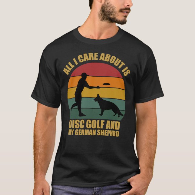 Camiseta De Golf De Disco Y Pastor Alemán (Anverso)