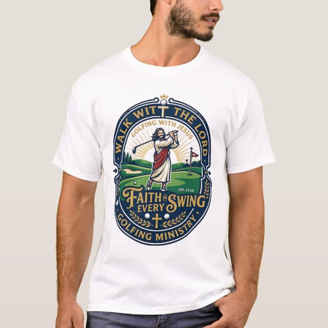 Camiseta de golf de Jesús Diseño basado en la fe_1 (Anverso)