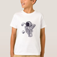Camiseta de golfista astronauta en la luna