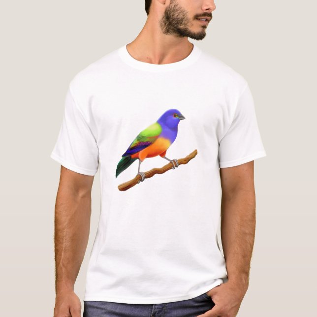 Camiseta de golpe ligero pintada tropical (Anverso)
