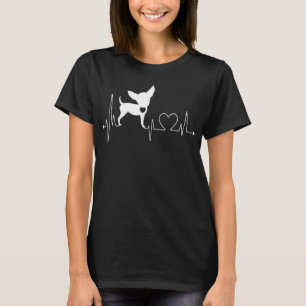 Camiseta de golpes de corazón de perro chihuahua p