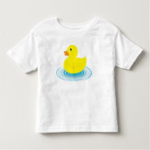 Camiseta de goma del volante del niño del pato