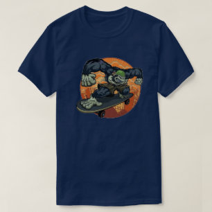 Camiseta de gorila de patinaje
