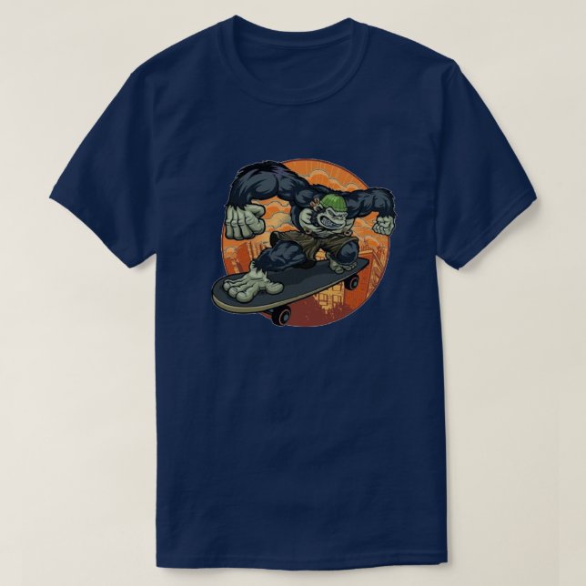 Camiseta de gorila de patinaje (Diseño del anverso)