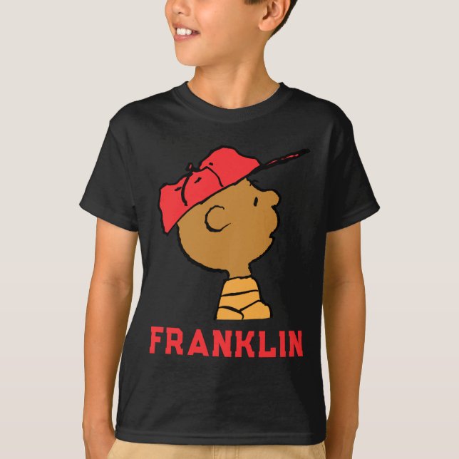 Camiseta de gorra de béisbol de Peanuts Franklin (Anverso)