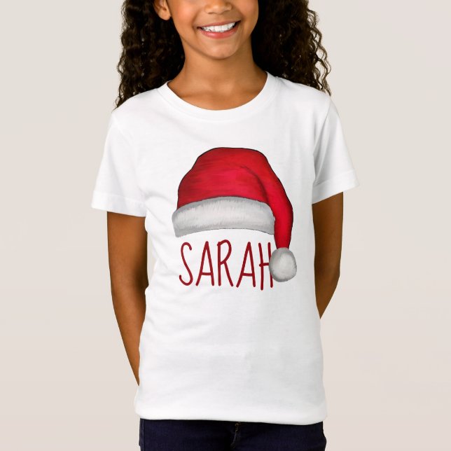 Camiseta de gorro de Santa pintado de rojo caprich (Anverso)