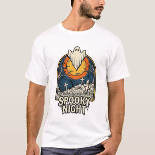 Camiseta de grabado de cementerio de fantasmas de