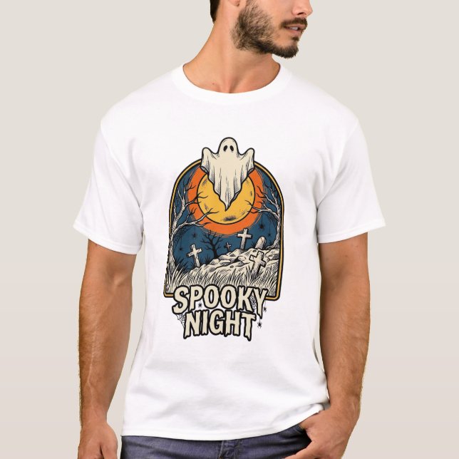 Camiseta de grabado de cementerio de fantasmas de  (Anverso)