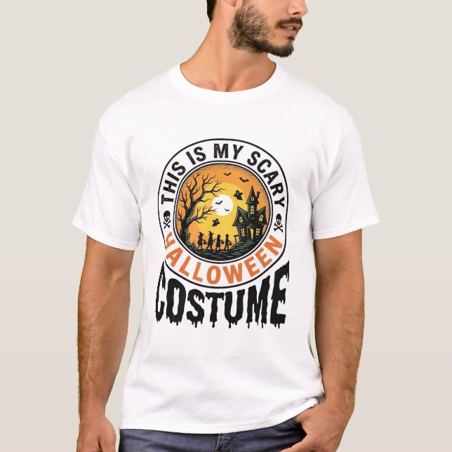 Camiseta de grabado vintage de disfraz de Hallowee (Anverso)