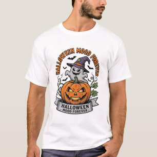 Camiseta de grabado vintage de fantasma de calabaz