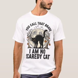 Camiseta de grabado vintage de gato asustado de Ha