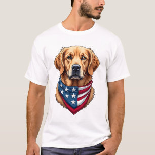 Camiseta de grabado vintage de Golden Retriever pa