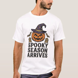 Camiseta de grabado vintage de Halloween de calaba