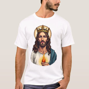 Camiseta de grabado vintage de llama de corona de