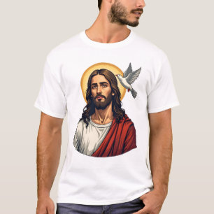Camiseta de grabado vintage halo paloma Jesús 2